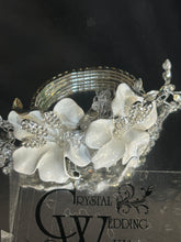Load image into Gallery viewer, White flower wrist corsage and  Boutonniere set  wedding or Prom corsage. flower lily , Wedding Buttonhole Boutonnière by Crystal wedding uk