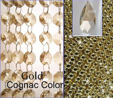 Load image into Gallery viewer, Wedding cake stand, Teardrop design + LED lights - round or square Real crystal AB, Gold or Silver cols by Crystal wedding uk