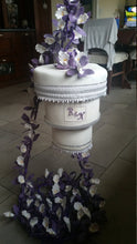 Load image into Gallery viewer, METAL CAKE HANGER stand and suspended cake plate kit.