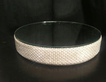 Load image into Gallery viewer, Rhinestone cake stand, Diamante cake platform, cake plateau rose gold, pearl,silver + more colours by Crystal wedding uk