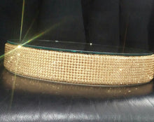 Load image into Gallery viewer, Rhinestone cake stand, Diamante cake platform, cake plateau rose gold, pearl,silver + more colours by Crystal wedding uk