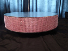 Load image into Gallery viewer, Blush Pink Diamante Rhinestone effect cake stand round or square all sizes