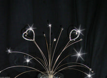 Load image into Gallery viewer, Heart spray Cake topper AB Glass crystal beads by Crystal wedding uk