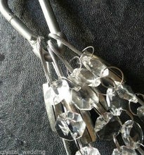 Load image into Gallery viewer, Suspended Swing cake platform real crystal edging. Mirror heavy duty holds 200lbs by Crystal wedding uk