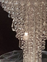 Load image into Gallery viewer, Crystal cake stand, 2 tier set ,10" & 14" CHANDELIER DESIGN Faux crystal by Crystal wedding uk