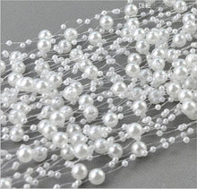 Load image into Gallery viewer, Pearl string Crystal bead Garland, 5 meters,Centerpiece, Decoration Reception Decor by Crystal wedding uk