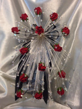 Load image into Gallery viewer, Rose fall Crystal cascade bouquet Wedding bridal flowers by Crystal wedding uk