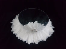 Load image into Gallery viewer, Feather cake stand plus topper, blush pink. Great Gatsby, 1920's wedding. by Crystal wedding uk