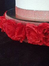 Load image into Gallery viewer, Rose wedding cake stand & Roses for the cake side many colours by Crystal wedding uk
