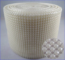 Load image into Gallery viewer, Wedding cake stand, Artificial Pearl Drape design rhinestone - round or square all sizes by Crystal wedding uk