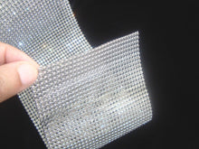 Load image into Gallery viewer, Clear crystal ribbon, 1yard. GLASS CLEAR STONES, gold or silver by Crystal wedding uk