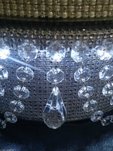 Load image into Gallery viewer, Crystal cake stand , Faux crystal swag drop + LED by Crystal wedding uk