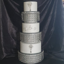 Load image into Gallery viewer, Crystal cake brooch, cake decoration, rhinestone cake jewellery, many designs to choose-