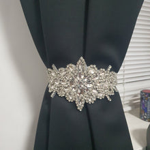 Load image into Gallery viewer, Crystal Tie Backs Curtains hold backs, magnetic holders pair . by Crystal wedding uk