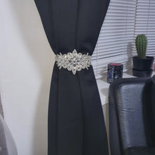 Load image into Gallery viewer, Crystal Tie Backs Curtains hold backs, magnetic holders pair . by Crystal wedding uk