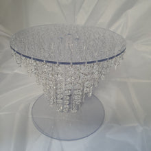 Load image into Gallery viewer, Cake stand Chandelier cake stand [ crystal cake stand [ wedding cake stand + LED lights by Crystal wedding uk