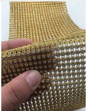 Load image into Gallery viewer, Rhinestone diamante Crystal wedding cake stand, dummy cake, plate. by Crystal wedding uk