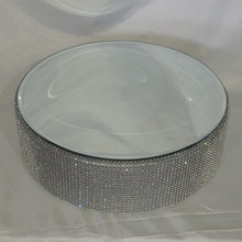 Load image into Gallery viewer, Rhinestone diamante Crystal wedding cake stand, dummy cake, plate. by Crystal wedding uk