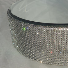 Load image into Gallery viewer, Rhinestone diamante Crystal wedding cake stand, dummy cake, plate. by Crystal wedding uk