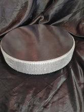 Load image into Gallery viewer, Rhinestone Diamante cake stand - Contains REAL crystal stones! board top by Crystal wedding uk