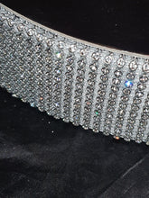 Load image into Gallery viewer, Rhinestone Diamante cake stand - Contains REAL crystal stones! board top by Crystal wedding uk