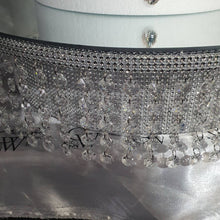 Load image into Gallery viewer, Crystal Effect Wedding Cake Stand: Waterfall Design, Acrylic Mirror Top