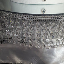 Load image into Gallery viewer, Crystal Effect Wedding Cake Stand: Waterfall Design, Acrylic Mirror Top