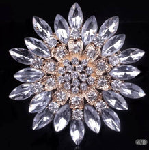 Load image into Gallery viewer, Crystal Rhinestone Cake Brooch: Wedding Cake Decoration (6.8cm)