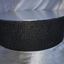 Load image into Gallery viewer, Diamante Rhinestone effect cake stand platform plate round or square all sizes MANY COLOURS by Crystal wedding uk