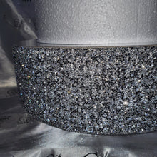 Load image into Gallery viewer, Silver Crystal ENCRUSTED wedding cake stand - round or square by Crystal wedding uk