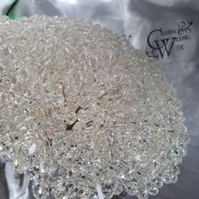 Load image into Gallery viewer, Clear Crystal bouquet, Brides wire bead jewel bouquet. rose gold. silver or Gold by Crystal wedding uk