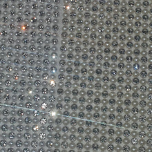 Load image into Gallery viewer, Diamante & pearl ribbon string style banding for wedding cake decoration 1 yard - White or Ivory by Crystal wedding uk