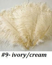 Load image into Gallery viewer, Wedding feather fan & buttonhole set, brides 16" ostrich fan, wedding hand fan any colour as custom made