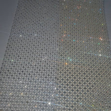 Load image into Gallery viewer, Diamante & Pearl Ribbon Banding Rhinestone Wedding Cake Decoration, Invitations (1 Yard)