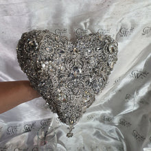 Load image into Gallery viewer, BROOCH BOUQUET Heart shaped brooch bouquet valentine jewel heart wedding bouquet. by Crystal wedding uk