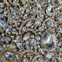 Load image into Gallery viewer, BROOCH BOUQUET Heart shaped brooch bouquet , gold jewel, valentine heart wedding bouquet. by Crystal wedding uk