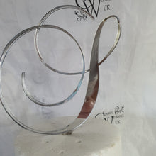 Load image into Gallery viewer, Mirror Letter cake topper 4 " monogram linitial acrylic Cake Topper decor, Wedding cake topper letters decorations.