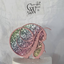 Load image into Gallery viewer, 6 " monogram Cake Topper decor,cake toppe rainbow pink letters decorations.