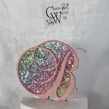 Load image into Gallery viewer, 6 " monogram Cake Topper decor,cake toppe rainbow pink letters decorations.