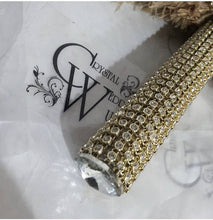 Load image into Gallery viewer, Wedding feather fan, brides ostrich fan, wedding hand fan, vintage champagne, Great Gatsby any colour custom made by Crystal wedding uk