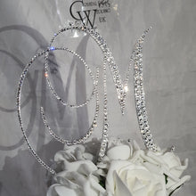 Load image into Gallery viewer, Crystal Rhinestone Letter Cake Topper: 4" Swarovski Monogram