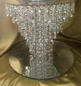 Load image into Gallery viewer, Chandelier Cake Stand 12″ LED Lights – Crystal Wedding Cake Display Stand – Luxury Acrylic & Lights Cake Holder