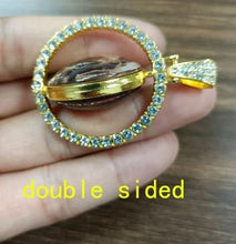 Load image into Gallery viewer, Locket Necklace by Crystal wedding uk Minimalist necklace [Silver Locket for Photo Necklace [ doublesided memory [ Mothers Day Gift