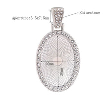 Load image into Gallery viewer, Locket Necklace by Crystal wedding uk Minimalist necklace [Silver Locket for Photo Necklace [ cabuchon memory [ Mothers Day Gift