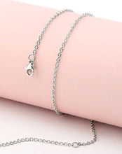 Load image into Gallery viewer, Locket Necklace by Crystal wedding uk Minimalist necklace [Silver Locket for Photo Necklace [ cabuchon memory [ Mothers Day Gift