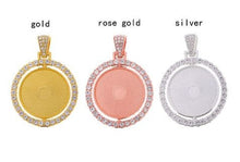 Load image into Gallery viewer, Locket Necklace by Crystal wedding uk Minimalist necklace [Silver Locket for Photo Necklace [ doublesided memory [ Mothers Day Gift