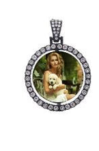 Load image into Gallery viewer, Locket Necklace by Crystal wedding uk Minimalist necklace [Silver Locket for Photo Necklace [ doublesided memory [ Mothers Day Gift