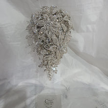 Load image into Gallery viewer, Crystal Bridal Brooch Bouquet: Silver Rhinestone Wedding Bouquet