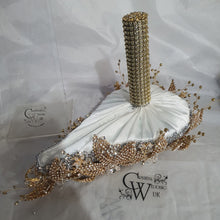 Load image into Gallery viewer, Gold Rhinestone Crystal Bridal Bouquet: Sparkling Wedding Accessory