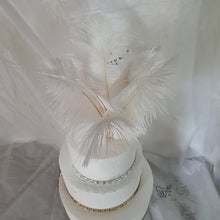 Load image into Gallery viewer, Rhinestone Ostrich Feather Cake Topper: 1920s Gatsby Decor
